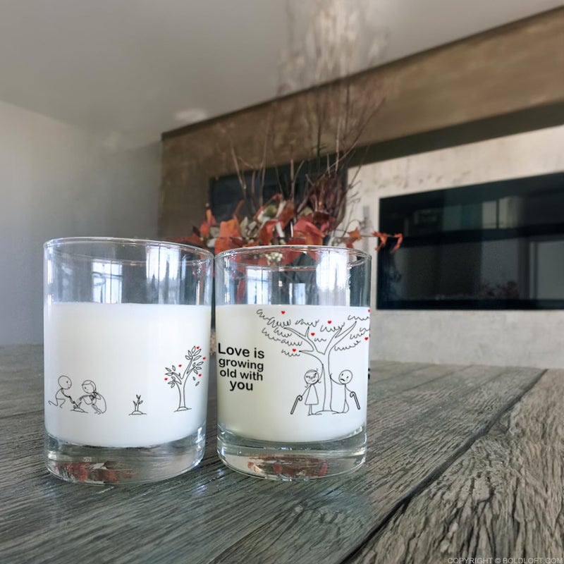 BoldLoft Grow Old with You Couple Drinking Glasses â€“ His and Hers Gifts for Couples, Anniversary, Wedding, Engagement, Boyfriend, Girlfriend, Husband, Wife, Romantic Home Decor Keepsake - Image 4